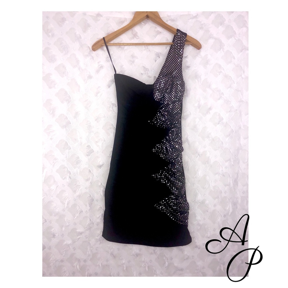 Black one shoulder dress